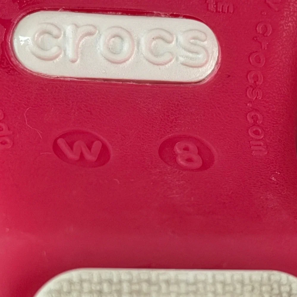 Crocs Huarache Multi Color Strappy Wedge Sandals Pink Women Size 8